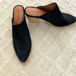 Jeffrey Campbell black mules, 8